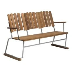 Grythyttan Stålmöbler Sofa 6, Galvanized Steel - Teak