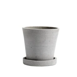 HAY Flowerpot And Saucer, S, Grey