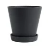 HAY Flowerpot And Saucer, XL, Black