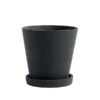 HAY Flowerpot And Saucer, M, Black