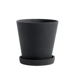 HAY Flowerpot And Saucer, M, Black