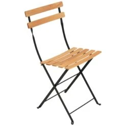 Fermob Bistro Naturel Chair, Liquorice