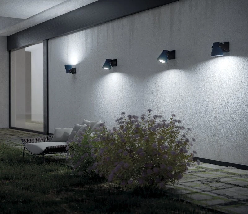 Martinelli Luce Frog Outdoor Wall Lamp, Blue 2 Martinelli Luce Frog Outdoor Wall Lamp, Blue - Image 2