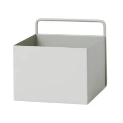 Ferm LIVING Wall Box, Square, Light Grey