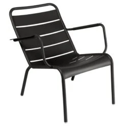 Fermob Luxembourg Low Armchair, Liquorice