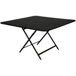 Fermob Caractere Table, 128 X 128 Cm, Liquorice