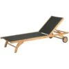 Skagerak Columbus Sun Bed, Teak - Black