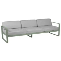 Fermob Bellevie 3-seater Sofa, Cactus - Flannel Grey