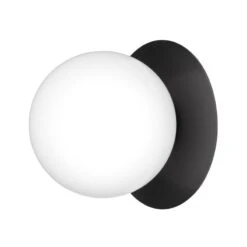 Nuura Liila 1 Outdoor Wall/ceiling Lamp, Black - Opal White