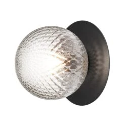 Nuura Liila 1 Outdoor Wall/ceiling Lamp, Black - Optic Clear