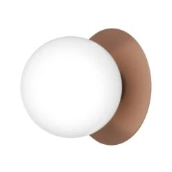 Nuura Liila 1 Outdoor Wall/ceiling Lamp, Dark Bronze - Opal White