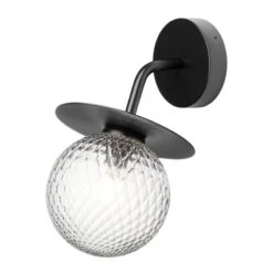 Nuura Liila Outdoor Wall Lamp, Black - Optic Clear