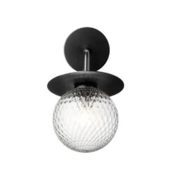 Nuura Liila Outdoor Wall Lamp, Black - Optic Clear -Garden Furniture Store 394Nuura AK