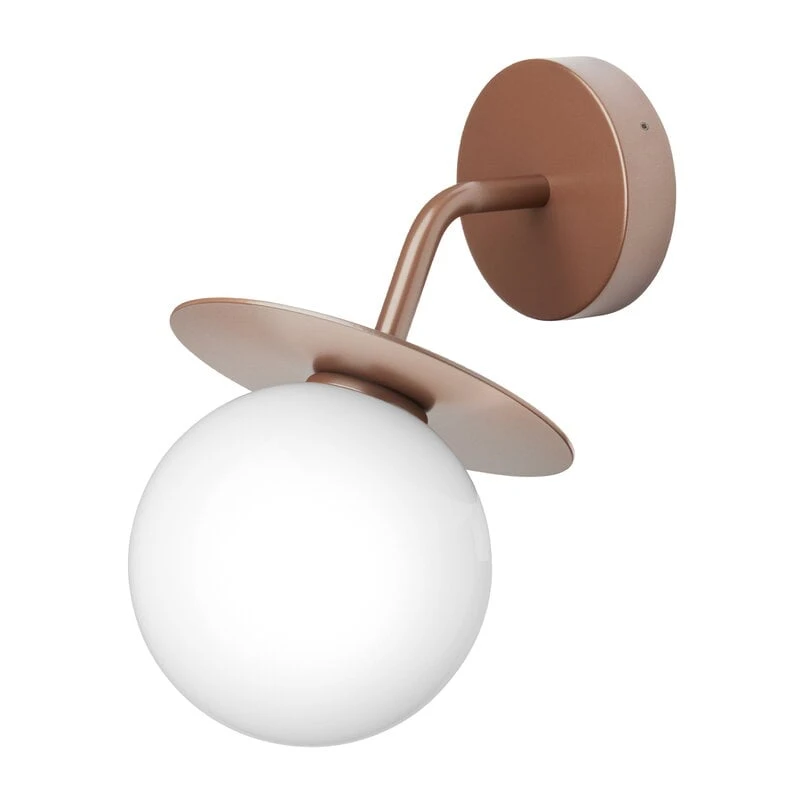 Nuura Liila Outdoor Wall Lamp, Dark Bronze - Opal White 1 Nuura Liila Outdoor Wall Lamp, Dark Bronze - Opal White