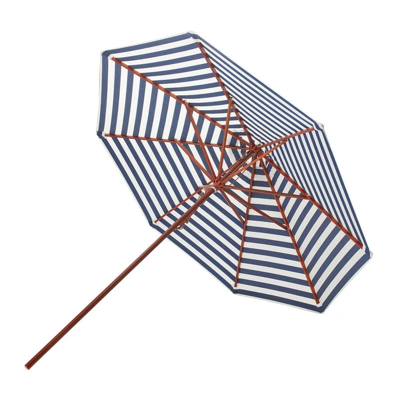 Skagerak Messina Parasol ø 270 Cm, Striped, Blue - White 1 Skagerak Messina Parasol ø 270 Cm, Striped, Blue - White