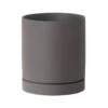 Ferm LIVING Sekki Pot, L, Charcoal