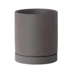 Ferm LIVING Sekki Pot, L, Charcoal