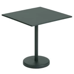 Muuto Linear Steel Café Table 70 X 70 Cm, Dark Green
