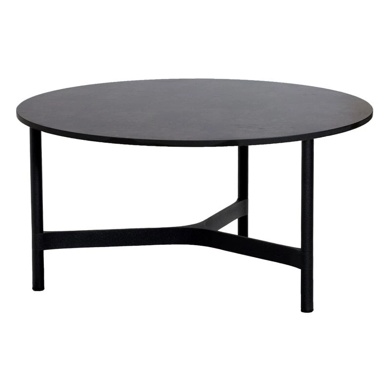 Cane-line Twist Coffee Table, Diam. 90 Cm, Lava Grey - Fossil Black 1 Cane-line Twist Coffee Table, Diam. 90 Cm, Lava Grey - Fossil Black
