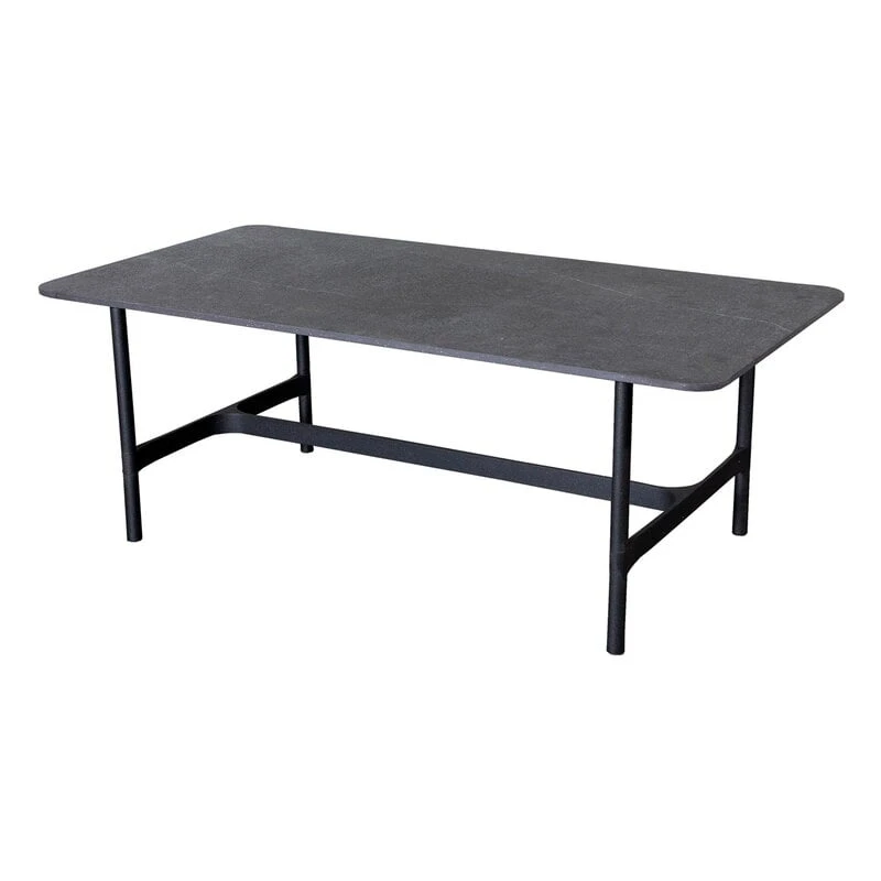 Cane-line Twist Coffee Table, 120 X 60 Cm, Lava Grey - Fossil Black 1 Cane-line Twist Coffee Table, 120 X 60 Cm, Lava Grey - Fossil Black