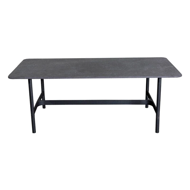 Cane-line Twist Coffee Table, 120 X 60 Cm, Lava Grey - Fossil Black 2 Cane-line Twist Coffee Table, 120 X 60 Cm, Lava Grey - Fossil Black - Image 2