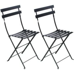 Fermob Bistro Metal Chair, 2 Pcs, Liquorice