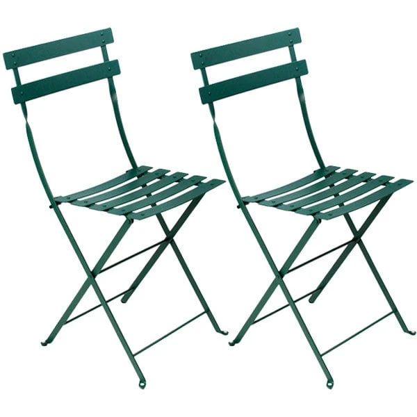 Fermob Bistro Metal Chair, 2 Pcs, Cedar Green 1 Fermob Bistro Metal Chair, 2 Pcs, Cedar Green