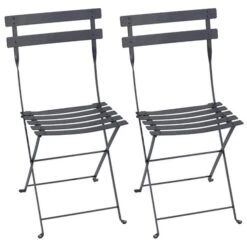 Fermob Bistro Metal Chair, 2 Pcs, Anthracite