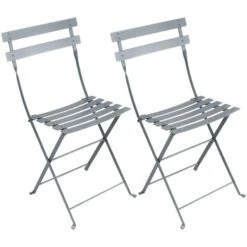 Fermob Bistro Metal Chair, 2 Pcs, Storm Grey
