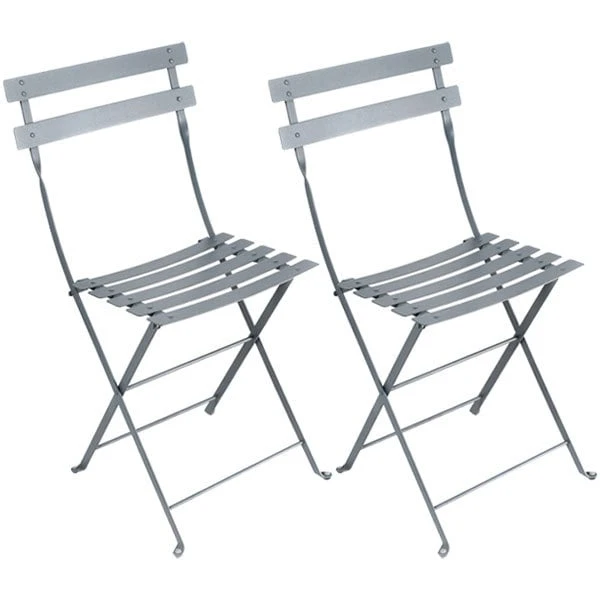 Fermob Bistro Metal Chair, 2 Pcs, Storm Grey 1 Fermob Bistro Metal Chair, 2 Pcs, Storm Grey