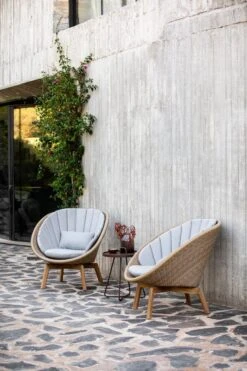 Cane-line Peacock Lounge Chair Cushion Set, Light Grey -Garden Furniture Store 5458UT 5458YSN96 5065AMO 1