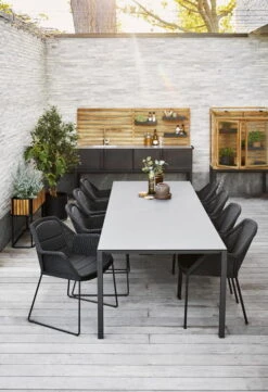 Cane-line Breeze Seat Cushion For Stackable Dining Chair, Black -Garden Furniture Store 5464LS 5464YSN98 5467LS 5467YSN98 5086AL P280X100CB