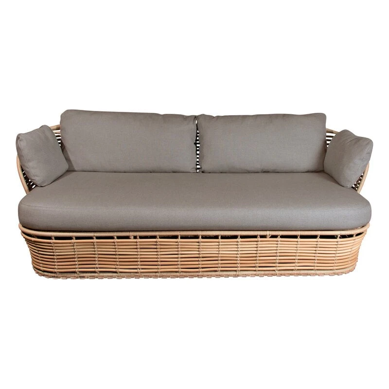 Cane-line Basket 2-seater Sofa, Natural - Taupe 4 Cane-line Basket 2-seater Sofa, Natural - Taupe - Image 4