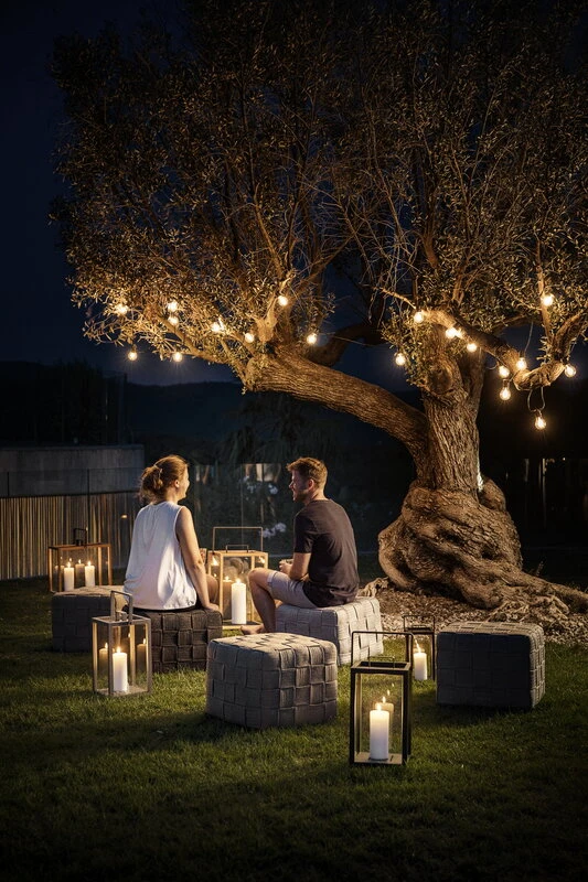 Cane-line Cube Footstool, Taupe 2 Cane-line Cube Footstool, Taupe - Image 2