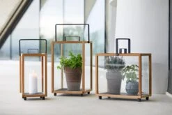 Cane-line Lighthouse Lantern, Large, Teak - Lava Grey -Garden Furniture Store 5724TAL 5725TAL 5726TAL 1