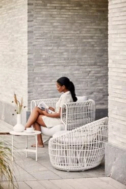 Cane-line Nest Lounge Chair, White -Garden Furniture Store 57421WSW 57422WSW 1