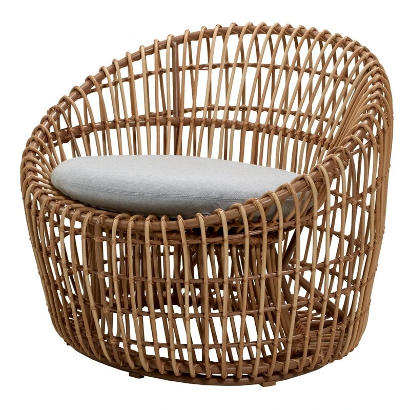 Cane-line Nest Round Chair, Natural - Light Grey 1 Cane-line Nest Round Chair, Natural - Light Grey