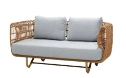 Cane-line Nest 2-seater Sofa, Natural - Light Grey -Garden Furniture Store 57522USL 57522YSN96