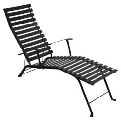 Fermob Bistro Metal Chaise Longue, Liquorice
