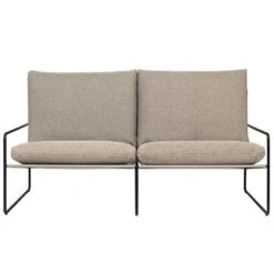 Ferm LIVING Desert 2-seater Sofa, Black - Dark Sand Dolce