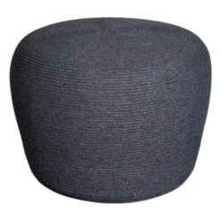 Cane-line Circle Footstool, Small, Conic, Dark Grey