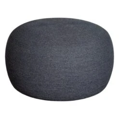 Cane-line Circle Footstool, Large, Round, Dark Grey