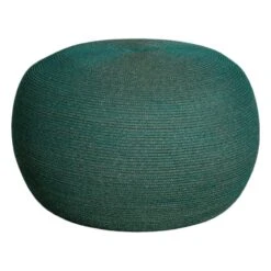 Cane-line Circle Footstool, Large, Round, Dark Green