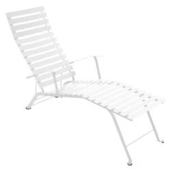 Fermob Bistro Metal Chaise Longue, Cotton White