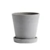 HAY Flowerpot And Saucer, M, Grey
