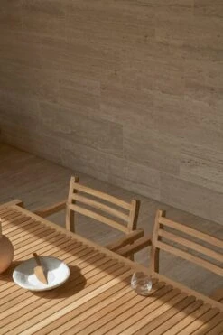 Carl Hansen & Søn AH901 Outdoor Dining Table, 100 X 203 Cm, Teak -Garden Furniture Store AH901 AH502 teak untreated detail