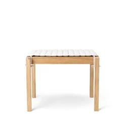 Carl Hansen & Søn AH901 Outdoor Side Table/stool, 59,5 X 48,5 Cm, Teak -Garden Furniture Store AH911 teak untreated CU agoralisolifeoat front