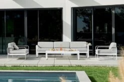 Fermob Bellevie 3-seater Sofa, Cactus - Flannel Grey -Garden Furniture Store BELLEVIE BLANC COTON AIX VISUEL2023 ANTHONY LANNERETONNE 3 3