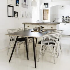 Cane-line Seat Cushion For Moments And Blend Chair, Black -Garden Furniture Store Blend chair white Turn table F besk kvadrat