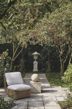 GUBI Bohemian 72 Lounge Chair, Rattan - Diagonal Boucle 007 -Garden Furniture Store Bohemian72 3